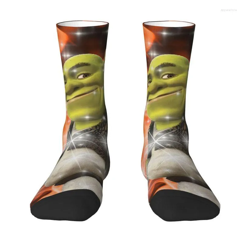 Men's Socks Cool Printed Fiery Shreks Fancam For Women Men Stretchy Summer Autumn Winter Animated Comedy Movies Crew