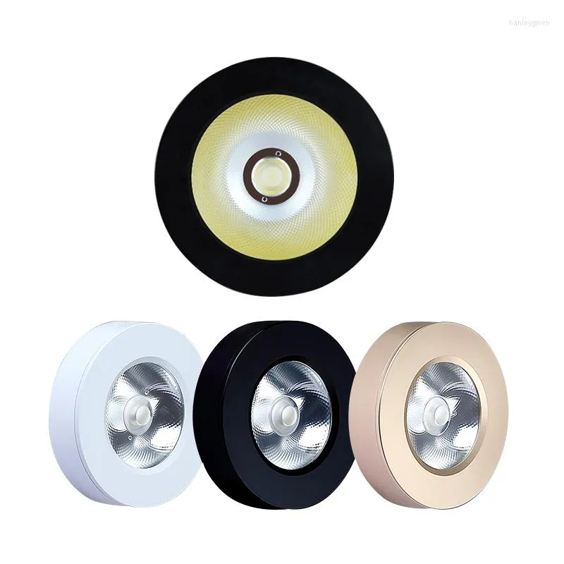 Luzes de teto Ultra-fino LED Montou a superfície downlight 3W 5W 7W 9W 12W Round Driverless Spot Lamp for Gabinet Showcase Pictures decoração