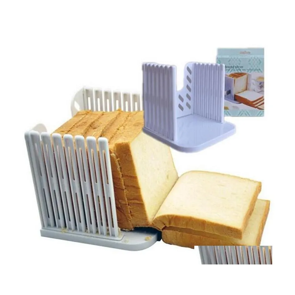 Backen Gebäck Werkzeuge Brot Slicer Abs Material Laden Toast Schneiden Anleitung Praktische Küche Untensils Drop Lieferung Home Garten Dinin Dh9Wl