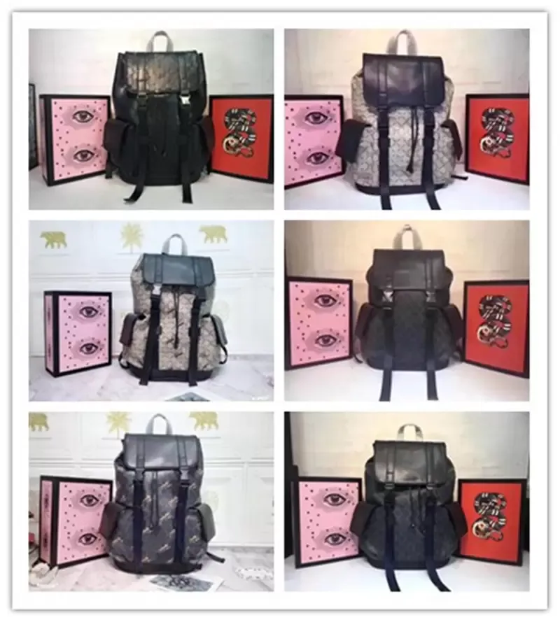 Дизайнерский роскошный пакет Back Pack Bag 450958/495563 кошелек кожаные черные бесстрадные тигры кошелек размер 34x42x16cm