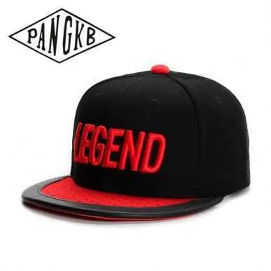 Snapbacks Pangkb Brand Legend Cap Spring осень красная шляпа Snapback Hip Hop Headwear для мужчин Женщины для взрослых на открытом воздухе.