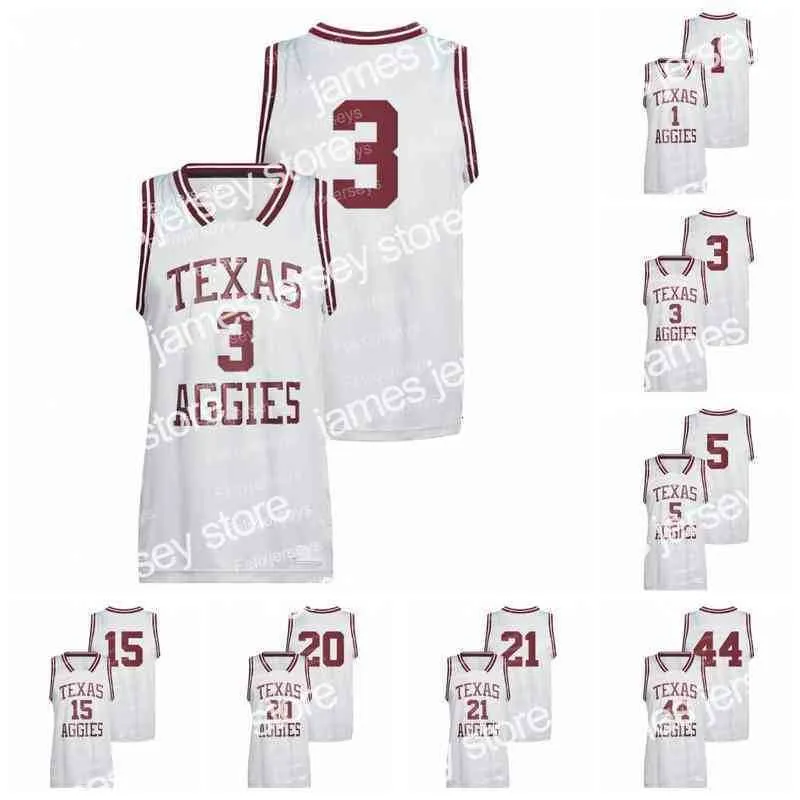 College Basketball Wears Thr Texas A m Aggies NCAA College Basketball Jersey Quenton Jackson Henry Coleman III Marcus Williams Tyrece Radford Andre Gordon Wade