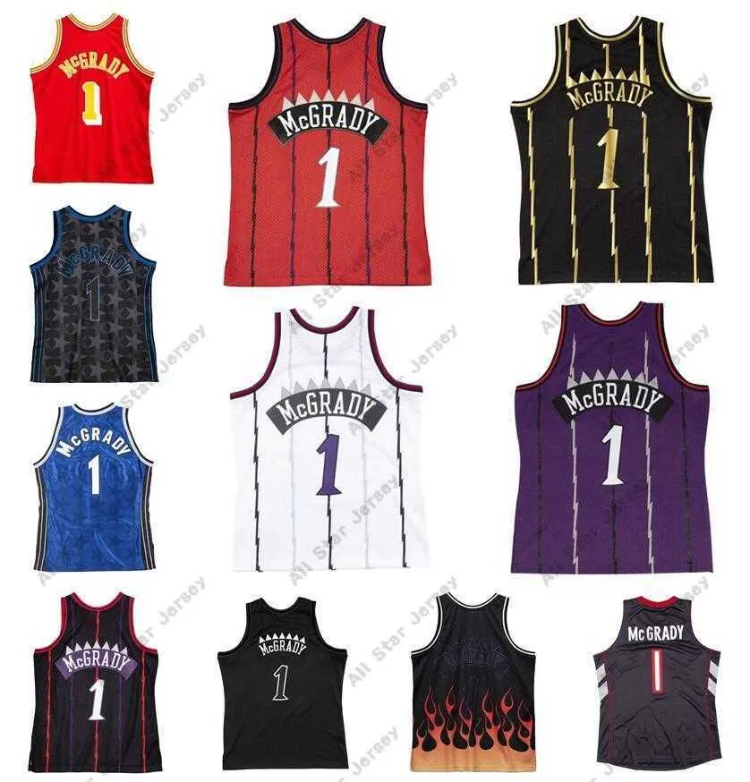 Jerseys de basquete Jerseys de camisas de basquete costureu camisa de basquete Tracy McGrady Mitchell e Ness 1998-99 00-01 04-05 Classic Retro Jerseys Homens Mulheres Juventude