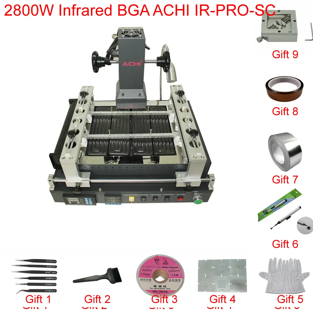 ACHI IR PRO SC IR6500 Station de retouche infrarouge BGA carte mère puce PCB remise à neuf réparation soudage Machine à souder