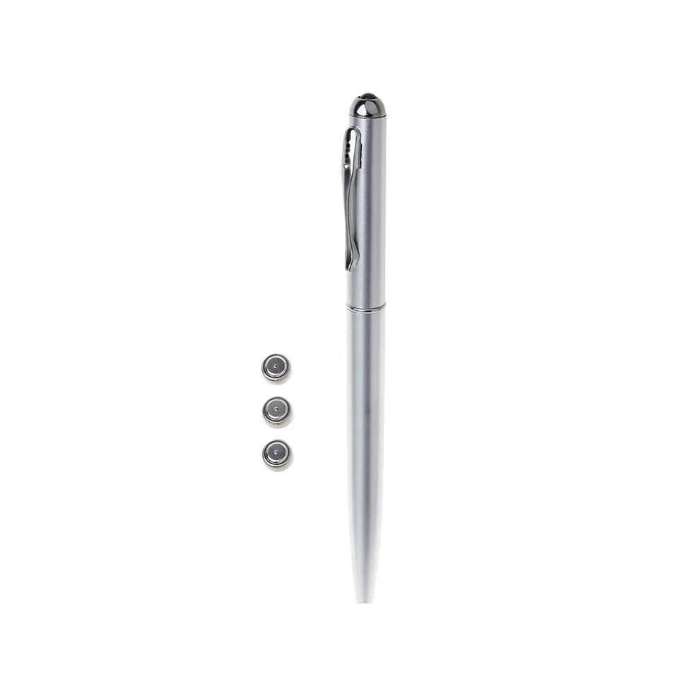 Ballpoint Pens Creative Magic LED UV Light Pen with Invisible Ink Secret Down Dostawa Office Business Pisanie przemysłowe Supp Dhbm2