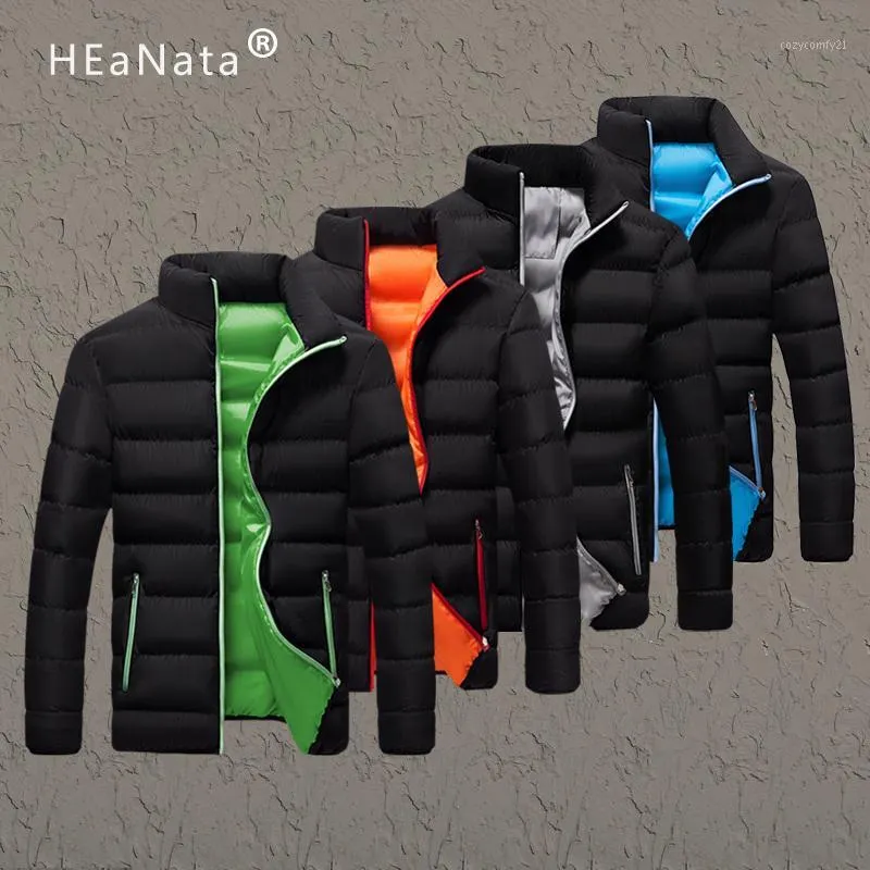 Erkekler Down Winter Ceket Erkek Giysileri 2023 Düz Renkler Ultra Hafif Parka Mens Ceketler ve Katlar Stand Yakası Kabarcık Puffer 5xl