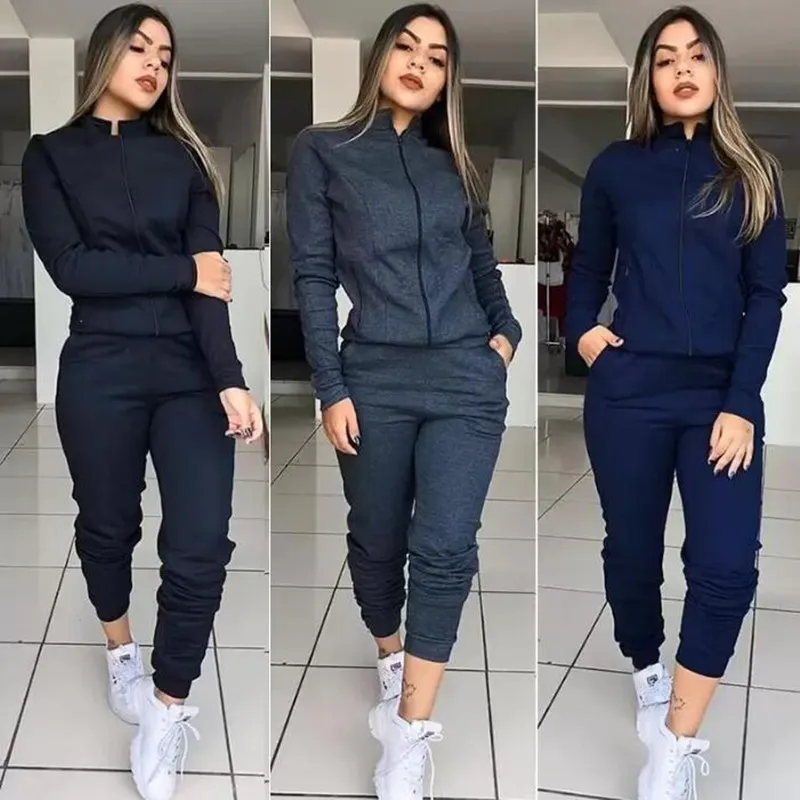 Nouveau Plus La Taille Deux Pièces femme Ensemble Haut et Pantalon Femmes Survêtement Vêtements Casual 2pcs Outfit Costume De Sport jogging costumes Survêtements Combinaisons