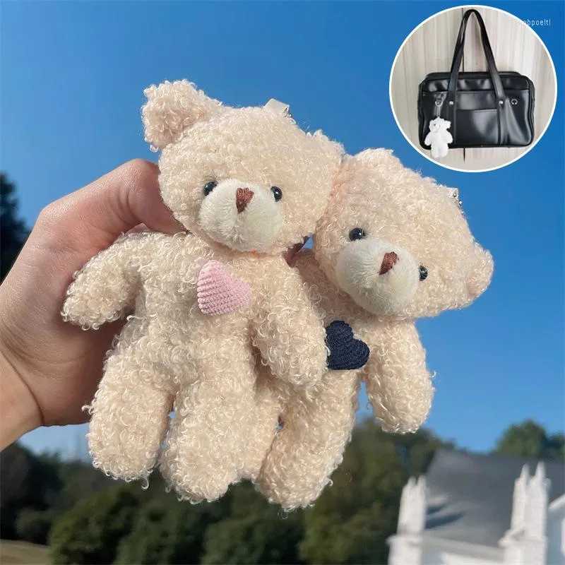 Anahtarlıklar Landards Mini Bear Hayvanlar Peluş Anahtarlık Oyuncaklar Yumuşak Pamuk Ana Zincir Çanta Kolye Oyuncak Hediye Ansesuarları