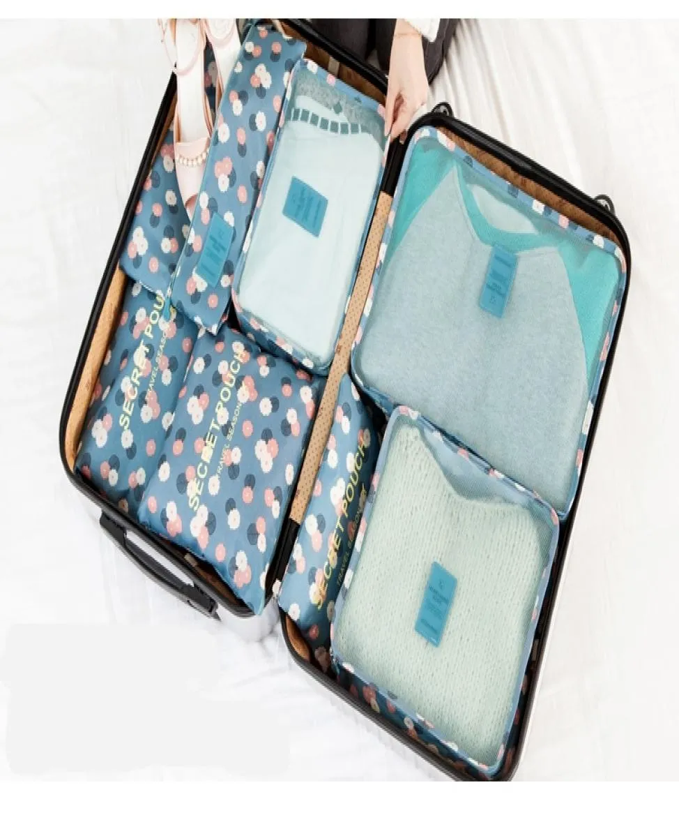 Travel bag 7 sets of luggage packing finishing bag shoes underwear makeup bags8546814