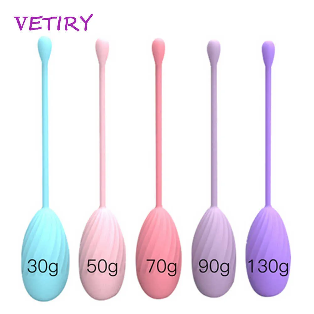 Skönhetsartiklar Vetiry 5pieces/Set Safe Silicone Smart Kegel Ball Sexiga leksaker för kvinnor Vaginal Geisha Ben Wa Vagina Draw Motion