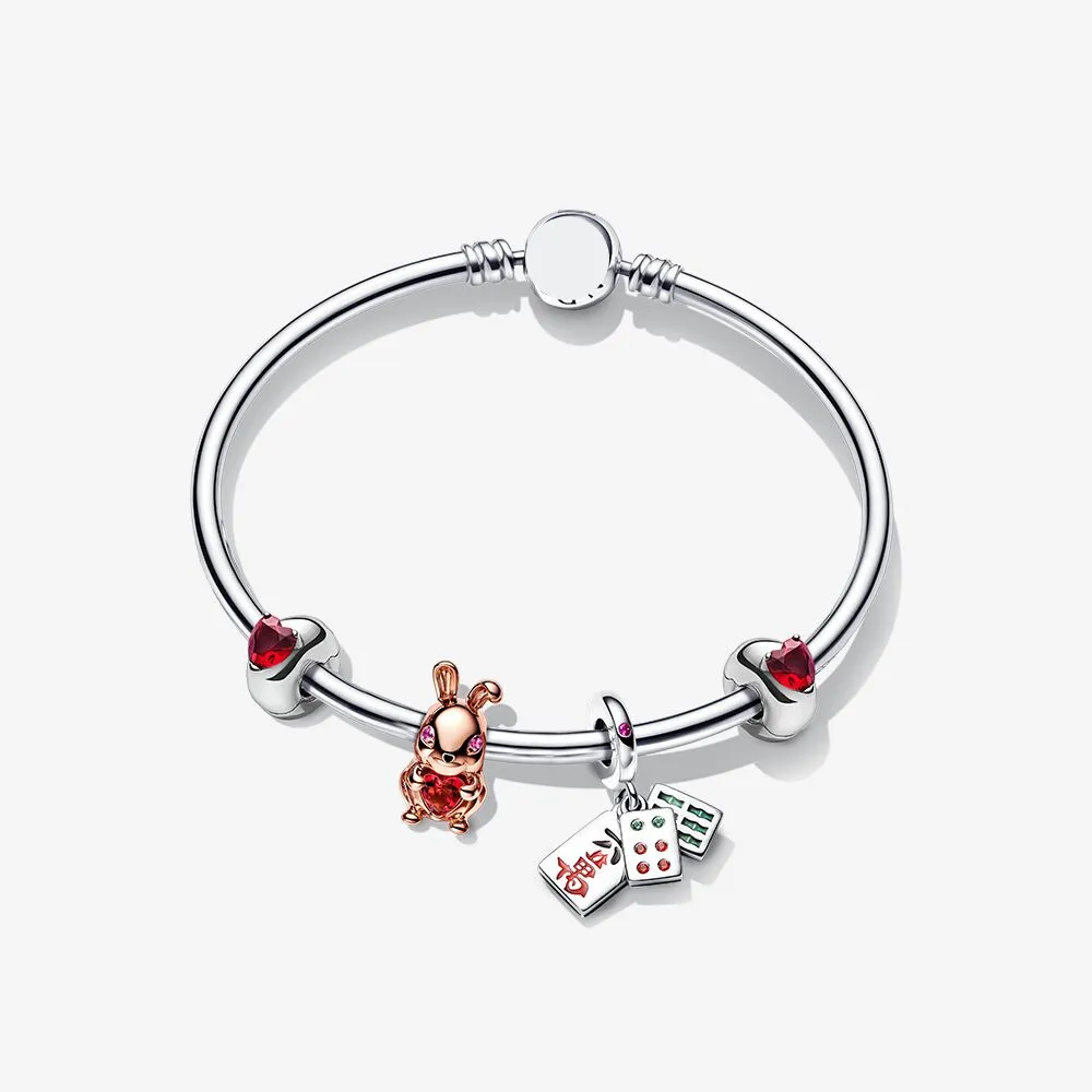 Rabbit Money wisiant urok Bracelets Sterling Silver Banles Kobiety Projektant zaręczynowy Bransoletka biżuteria