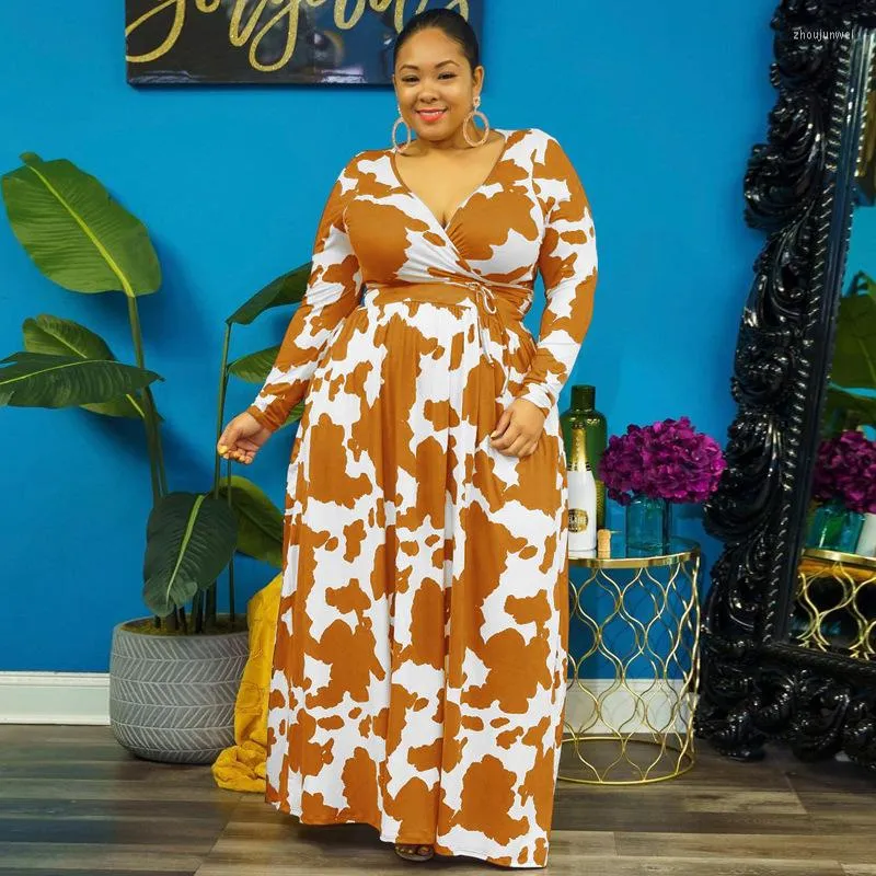 Cow print outfit plus deals size