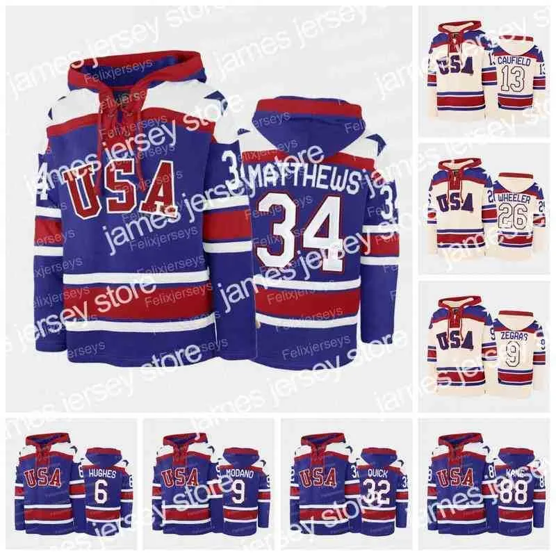 Team USA Hockey Jerseys Lightweight Hockey Inspired Hoodie For
