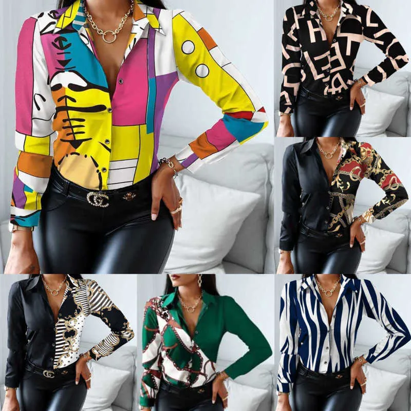 2023 Primavera Nova Camisa Feminina Plus Size 3xl Estampada Manga Longa Camisas De Alta Qualidade Blusas Designer Tops Roupas Femininas De 29 7 DHgate
