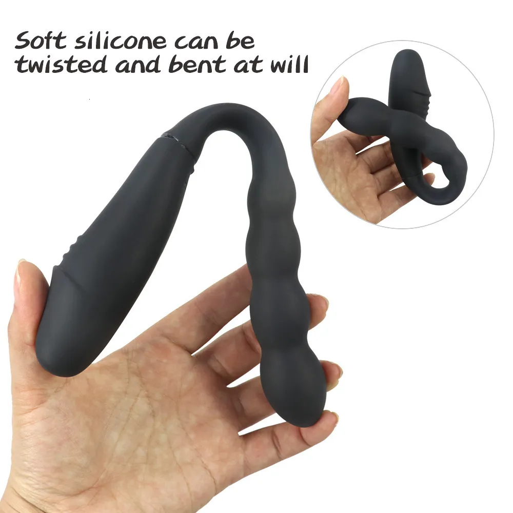 Giocattoli anali Vibratori a doppia testa a forma di U con controllo wireless per le donne G Spot Clit Anal Remote Dildo Adu_voghion.com