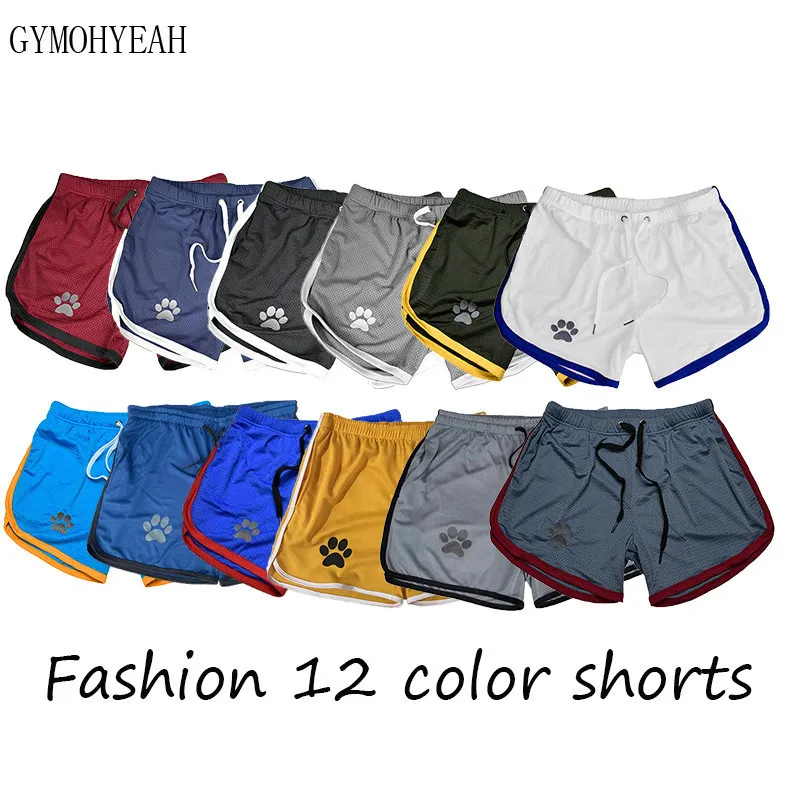 Heren shorts mannen fitness bodybuilding man zomer sportscholen workout mannelijk ademende gaas snel droge sportkleding jogger strand korte broek 230105