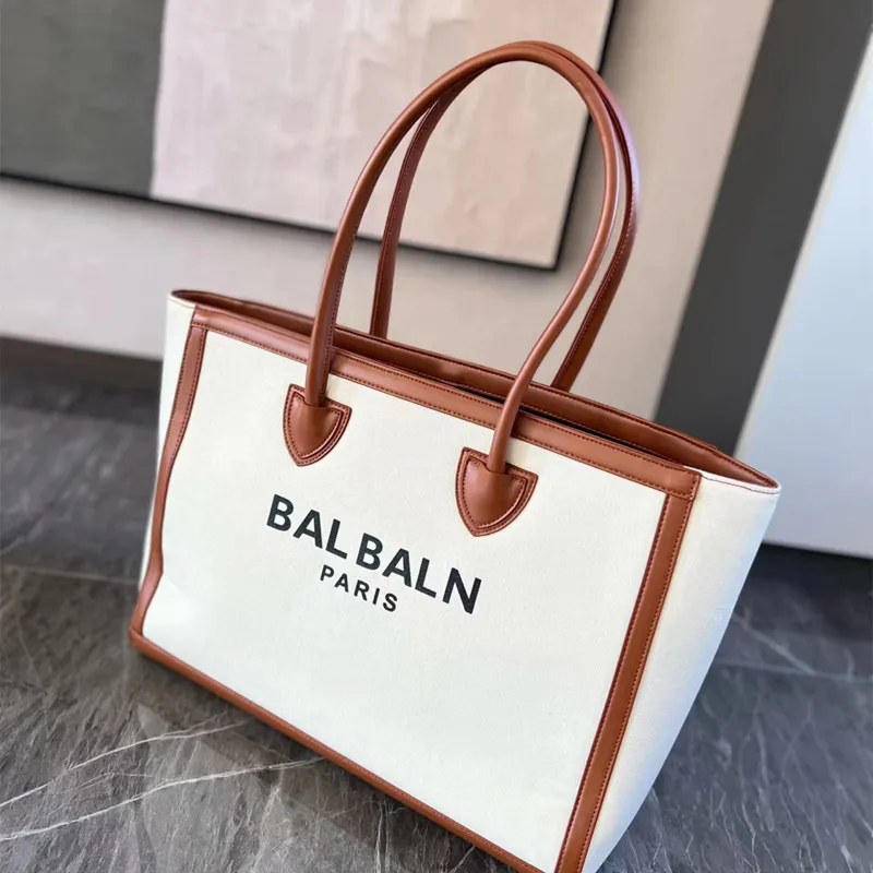 Balmain B-Army Small Canvas Tote Bag