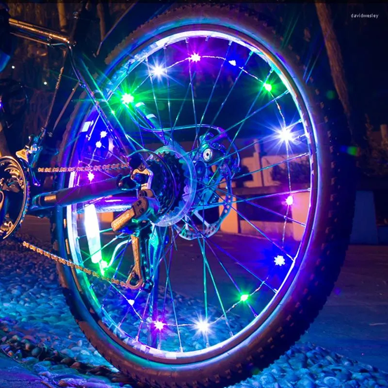 Strings Led Waterproof Bike Wire String Light Warning Bicycle Wheel Flas Party Outdoor Lights Decor