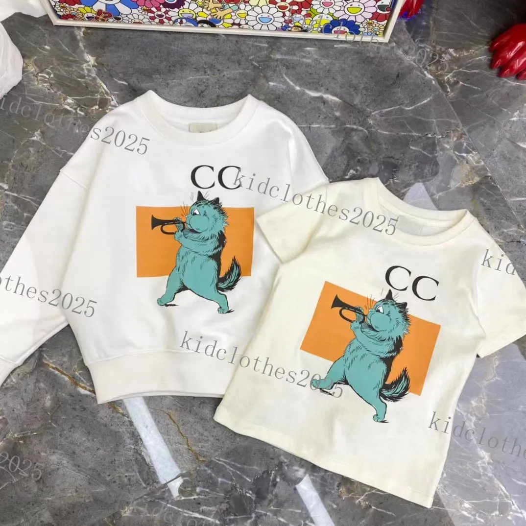 Çocuklar Hoodie Kazak T-Shirt Tees Üst Harf Ayı Sevimli Rahat Tee Erkek Bebek Genç Giysileri Sonbahar Uzun Kollu Kız Renkli Üstleri Çocuk Giyim Kısa Kollu