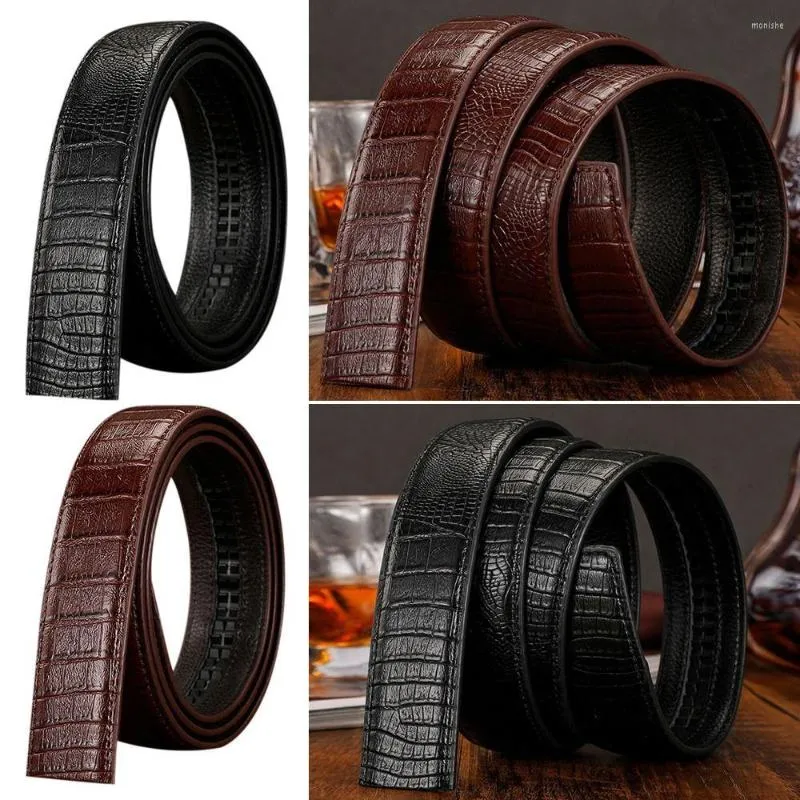 Belts Buckle Casual Craft DIY Classic Waistband 3.5cm Non-porous Crocodile Pattern Girdle Genuine Leather Belt