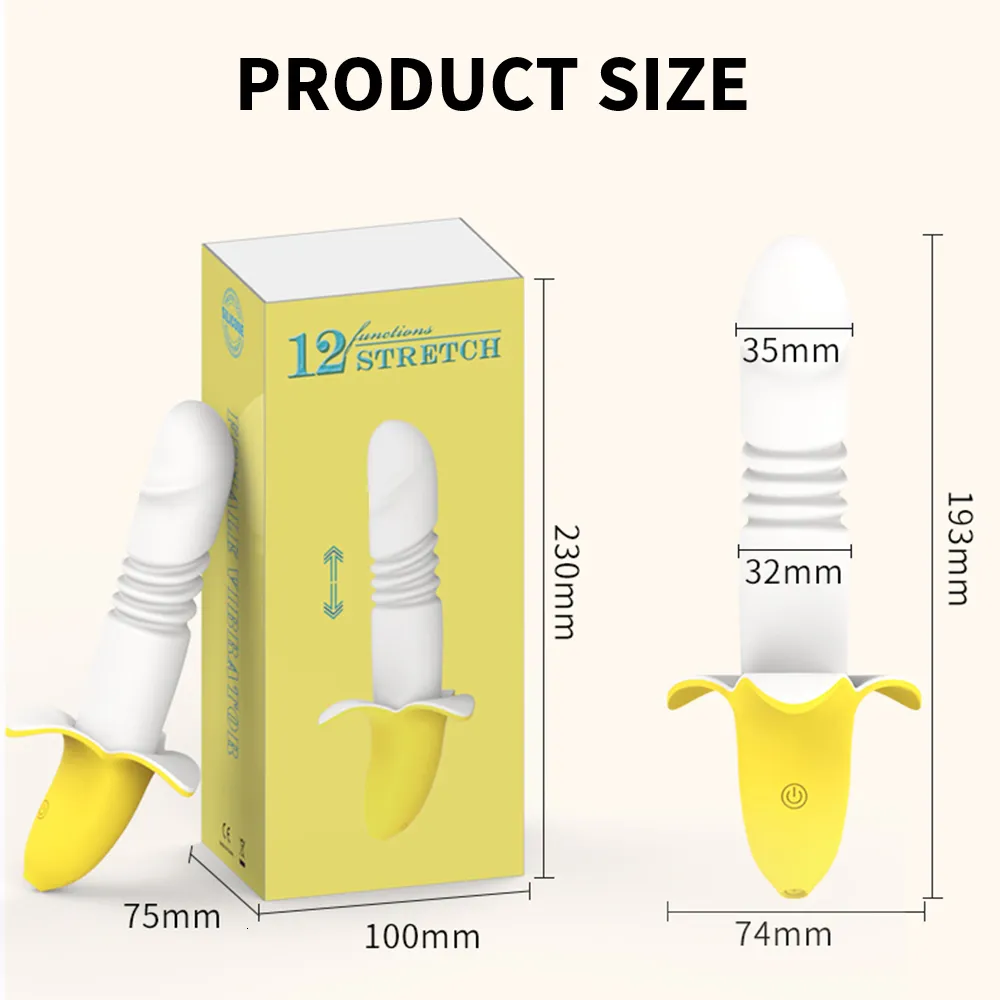 Banana Vibrator Telescopic Silicone Dildo And Clitoral Stimulator_voghion.com