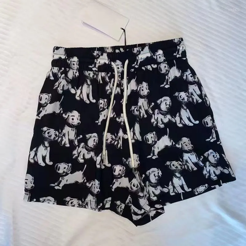 Heren shorts Summer Short Cute Dog Full Print zweetbroek Hip Hop Casual Men Ins losse paar Hawaiian Beach