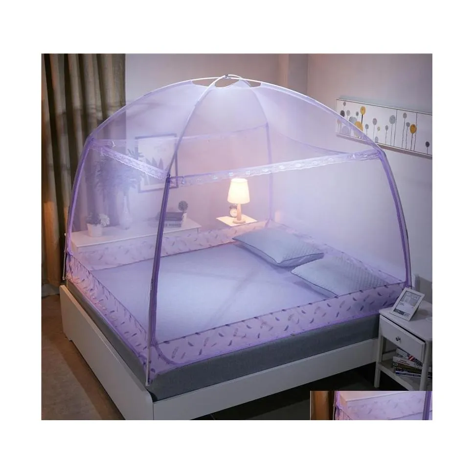 صافي البعوض جولة تم القيام به من أجل ADTS Threedoor Canopy Netting Princess Bed Zipper Student