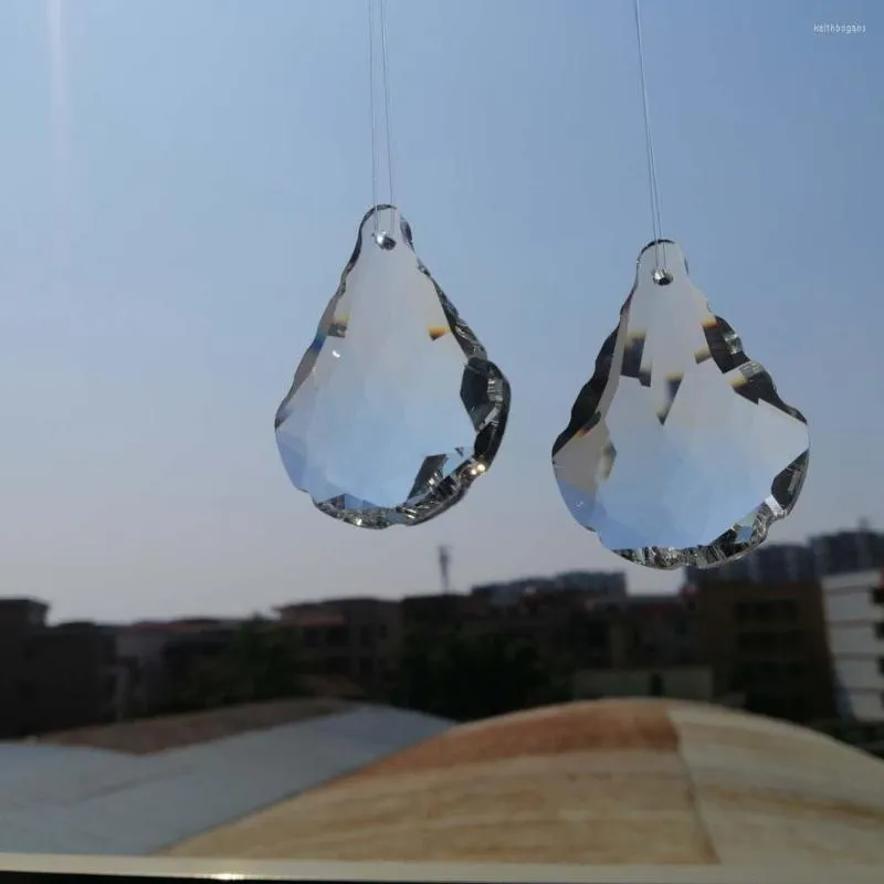 الثريا الكريستال كامال 2pcs 50mm K9 الخرز الزجاجي الأسقلوب Prisms Suncatcher مصباح أجزاء الإضاءة