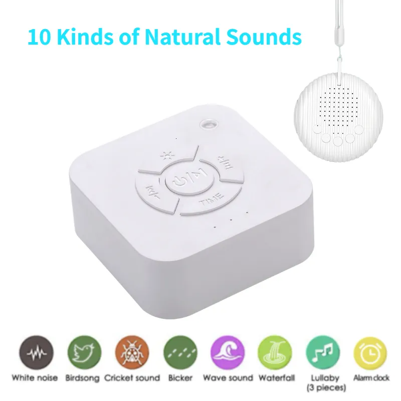 Baby Monitor Camera White Noise Sound Machine USB ricaricabile Sleep Succhietto con suoni di spegnimento Timer luce respiratoria per ufficio per adulti 230106