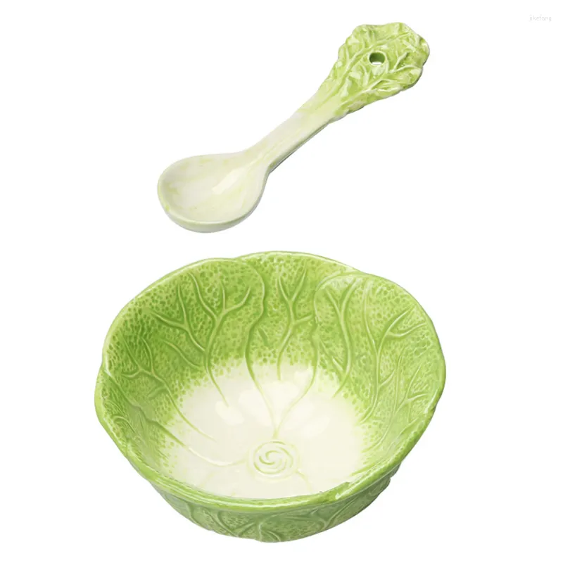 Miski miski sałatka serwująca zupa ceramiczna przystawka deser przygotowuj przekąskę porcelanową makaron zboża zielone owoce naczynie kapusta całka