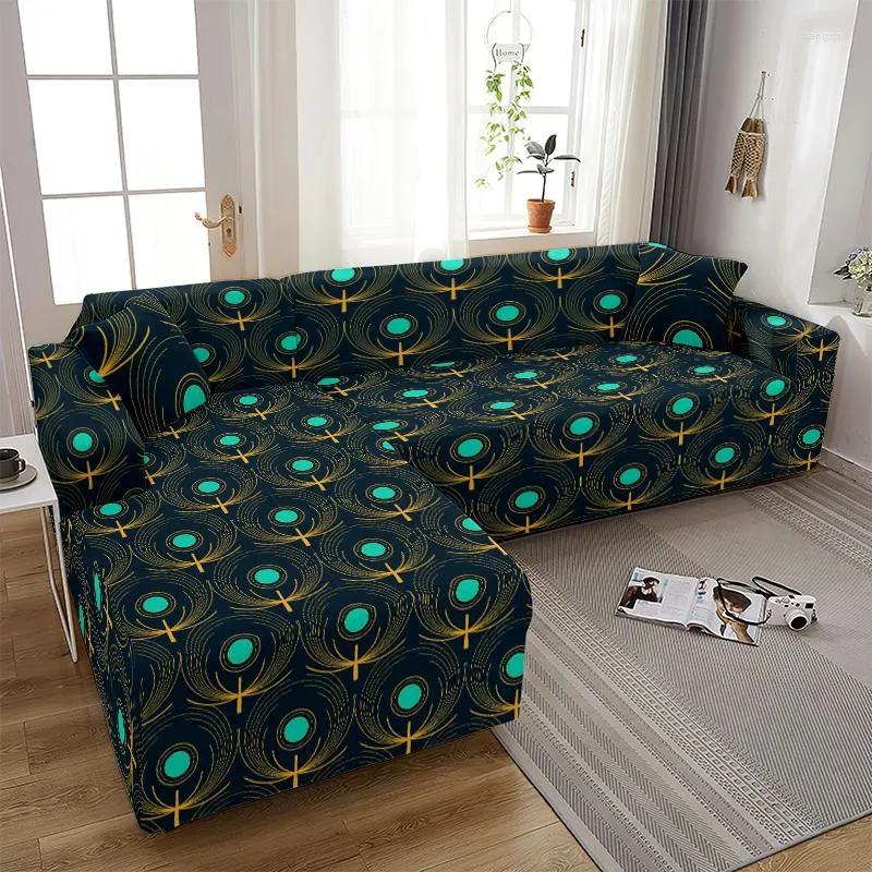 Pokrywa krzesła mandali geometryczna elastyczna sofa Cover Regulowana sofy szezlongowe do salonu segmentowa kanapa narożna