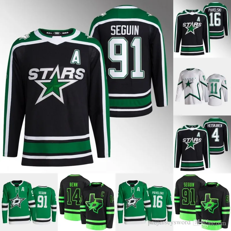 Dallas Star Tyler Seguin Jersey Jake Oettinger Roope Hintz Mason Marchment Jason Robertson Jamie Benn Nils Lundkvist Matt Duchene Miro Heiskanen Ty Dellandrea