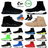 Mens Womens Sock Shoes Speed Trainer Running Sneakers Triple Black Lace-Up Beige Blue Graffiti Glitter Volt Clear Sole White Red Trainers Runner Outdoor