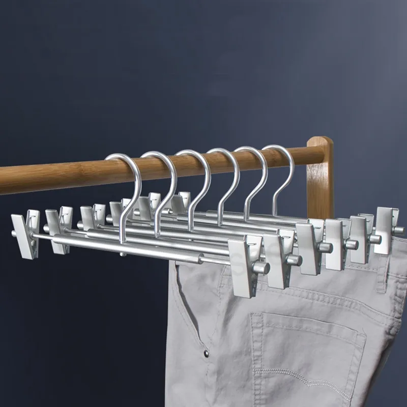 Metal Trousers Rack Non-slip Underwear Hanger Traceless Underpants Hangers With Clips Clothing Store Bra Showing Stand BH8222 TYJ