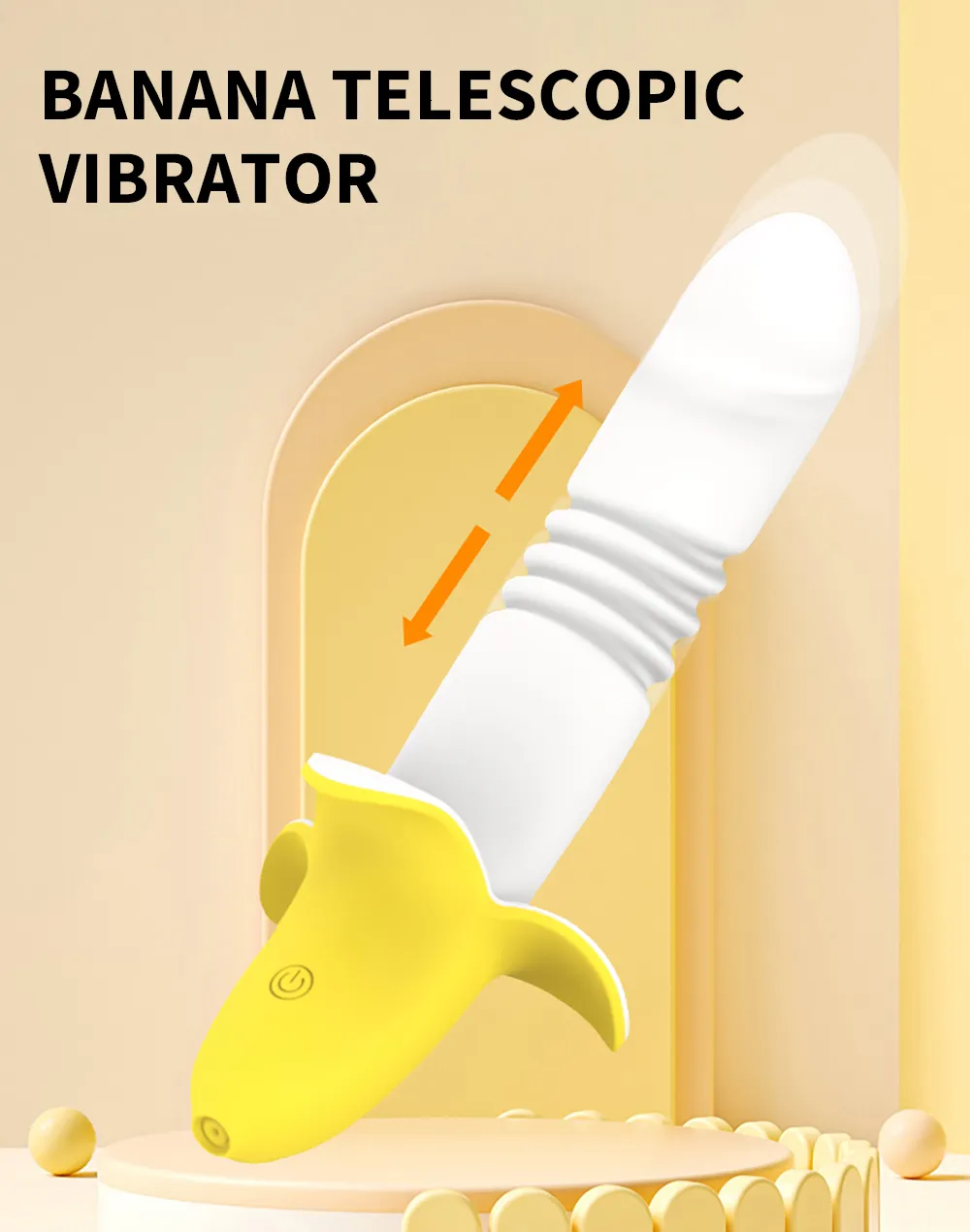 Banana Vibrator Telescopic Silicone Dildo And Clitoral Stimulator_voghion.com