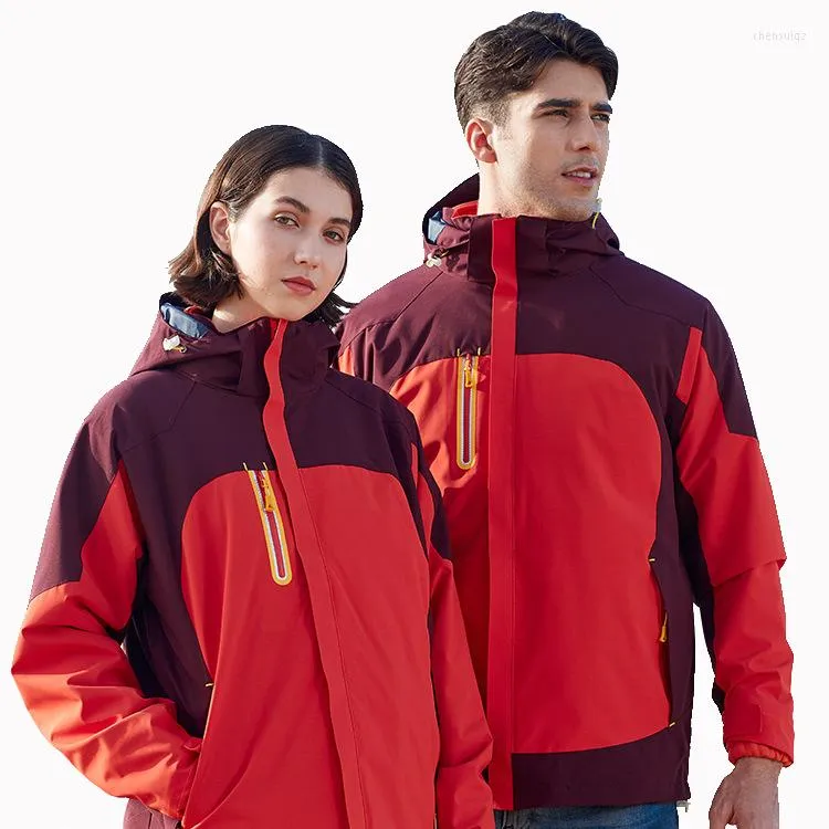 남성과 여성을위한 스키 스키 재킷 스키 재킷 이중 보드 스노우 보드 탑 컬러 블로킹 바람 방수 방수 겨울
