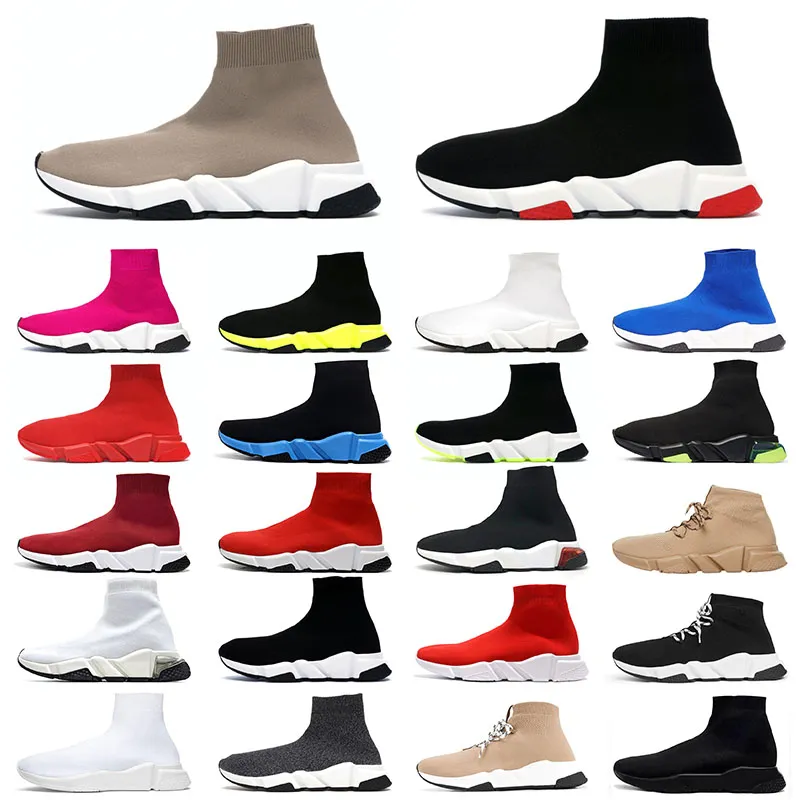 حذاء جورب مصمم للنساء والرجال جوارب غير رسمية موضة الكتابة على الجدران ثلاثية أسود أبيض نعل شفاف أسود أحمر أزرق حذاء رياضي مسطح مقاس 36-45