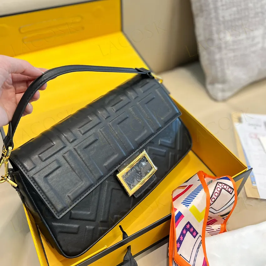 Baguette Shoulder Bags Designers Handbags Purses Embossed Letter Crossbody Bag Tops Quality Women Underarm Bag with Box