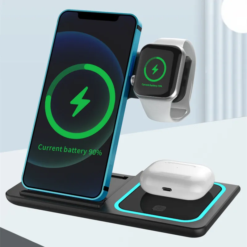 In One Wireless Charging Station For Smart Devices Qi Wireless