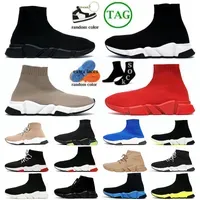 Designer Sock Shoes Men Women Speed Trainer Blue Red White Clear Sole Volt Beige Black Graffiti Green Brown Red Buttom Sports Running Sneakers Runner Outdoor