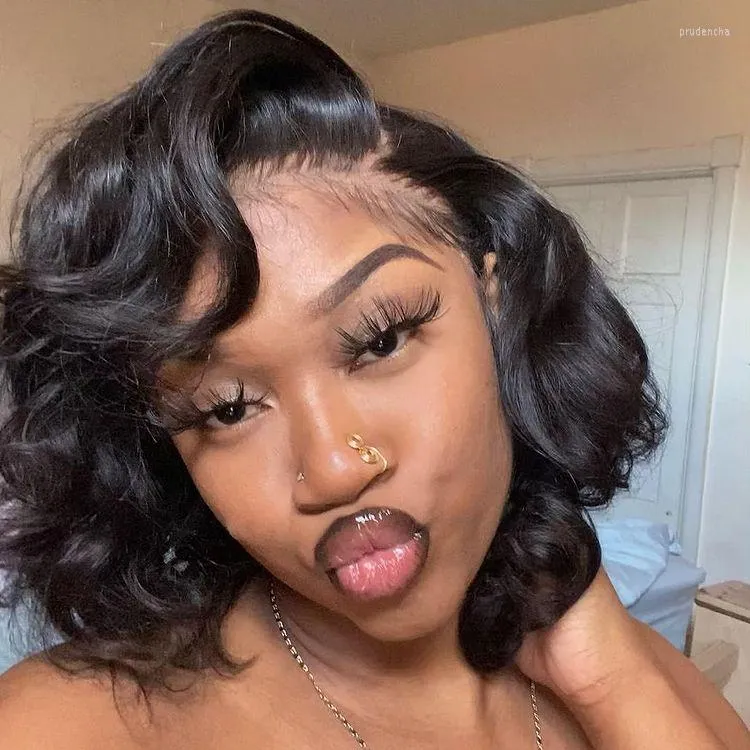 Short Bob Wig 5x5 Closure Body Wave 13x4 Lace Frontal Human Hair Wigs For Black Women PrePlucked