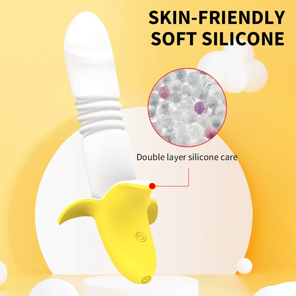 Anal Toys Powerful Banana Vibrator Telescopic Silicone Dildo l Clitoral Stimulator Female Masturbation T_voghion.com