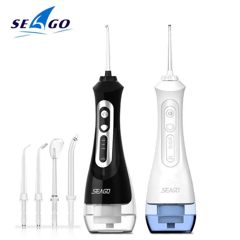 Oral Irrigators Andra hygiene SEAGO PORTABLE IRRIGATOR Vattentråd för tänder Uppladdningsbar tandläkare Sladdlös renare Välj 5 Tips 221215