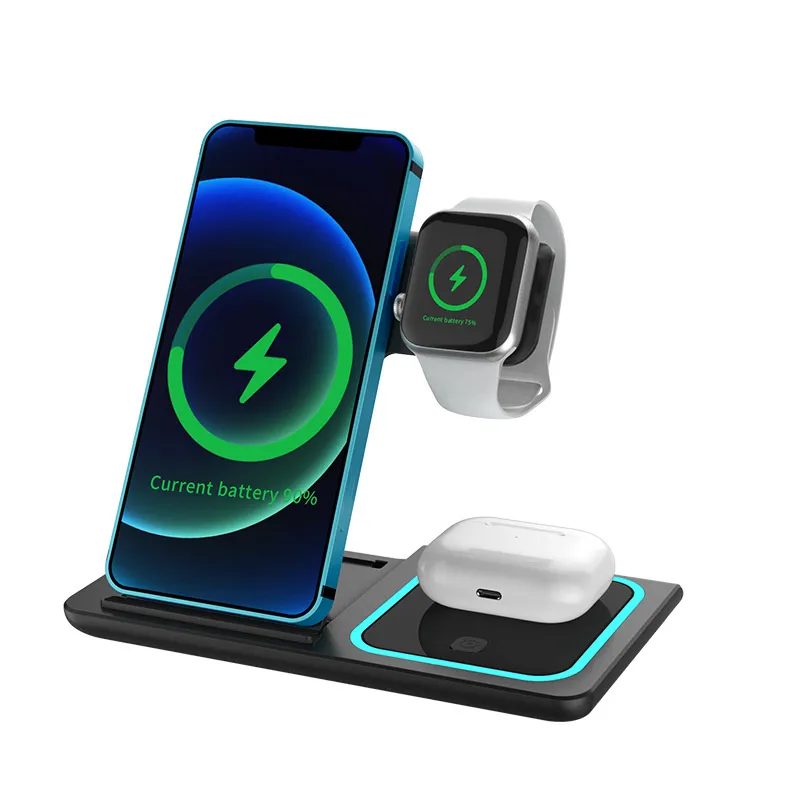 Stazione Di Ricarica 6 In 1 Mag-Safe 105W - Caricabatterie Wireless Magnetico Con Cavi Retrattili Per IPhone, Apple Watch, AirPods E Altro - 4