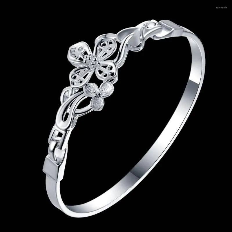 Bangle Silver Plated Fashion Jewellery Anthogram Armband Wholesale High Quality Charm Christmas Presents for Women Gy-AB003
