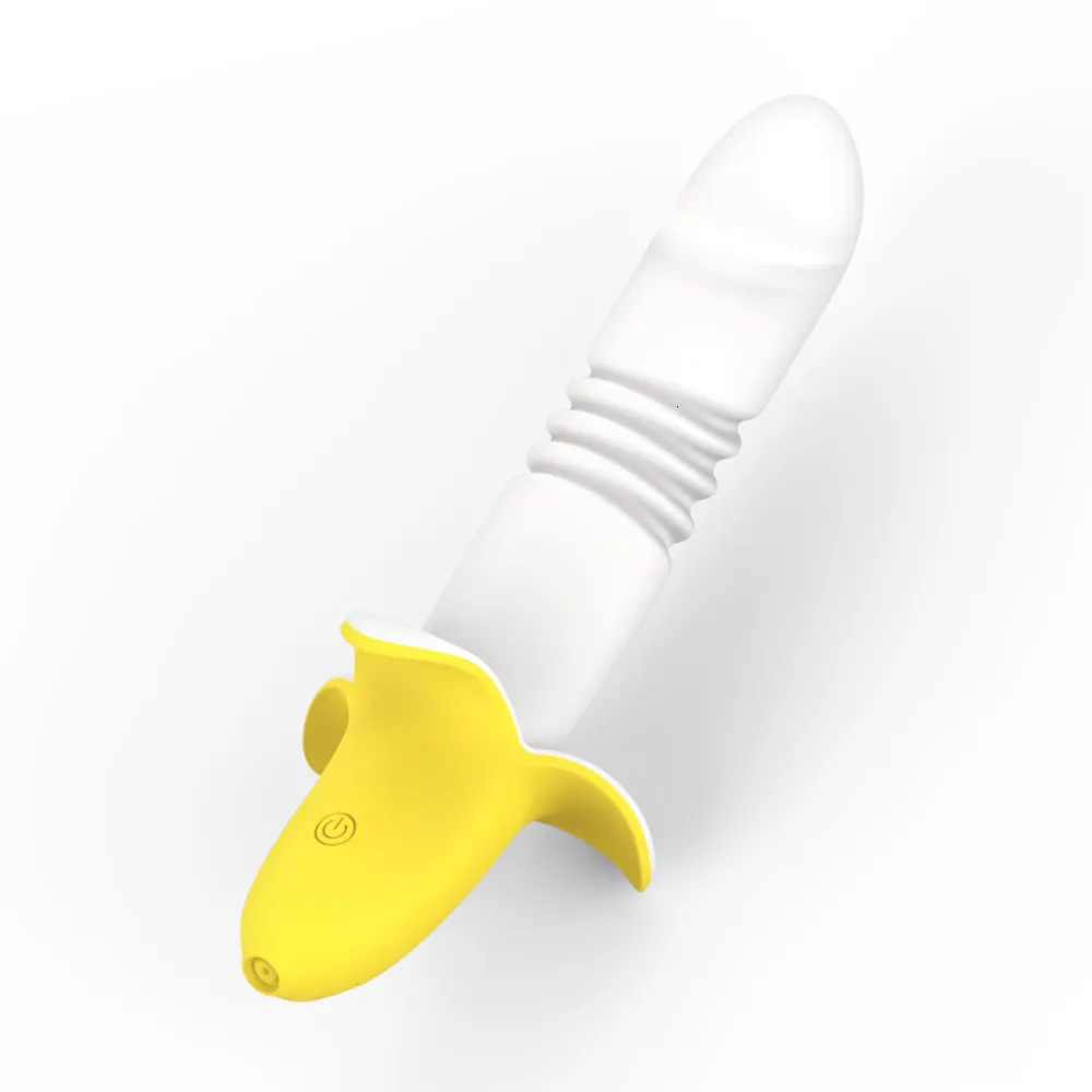 Banana Vibrator Telescopic Silicone Dildo And Clitoral Stimulator_voghion.com