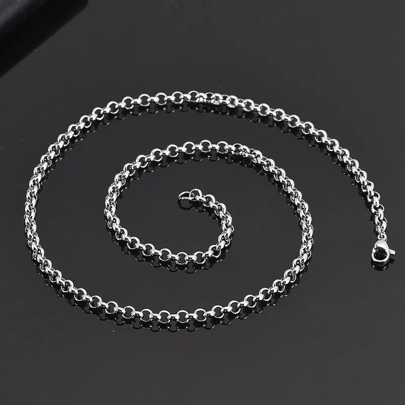 Fashion Jewelry: 316L Stainless Steel Necklace with 2mm Round Rolo Link ...