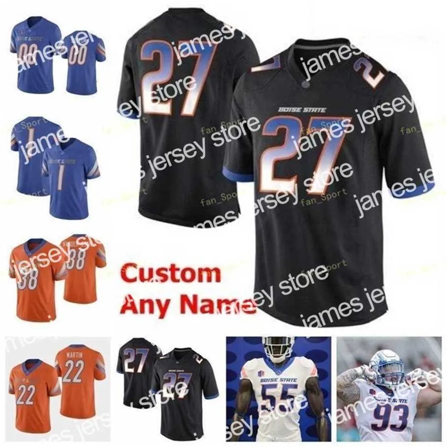 American College Football Wear Thr NCAA College Jerseys Boise State Broncos 40 Tyrone Crawford 6 CT Thomas 8 DeMarcus Lawrence Sean Modster 81 Akilian Butler Personnalisé