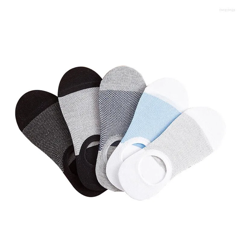 Chaussettes pour hommes 10 paires / lot Mesh Hommes Respirant Déodorant Homme Invisible Absorber La Sueur Antidérapant Mâle Bateau