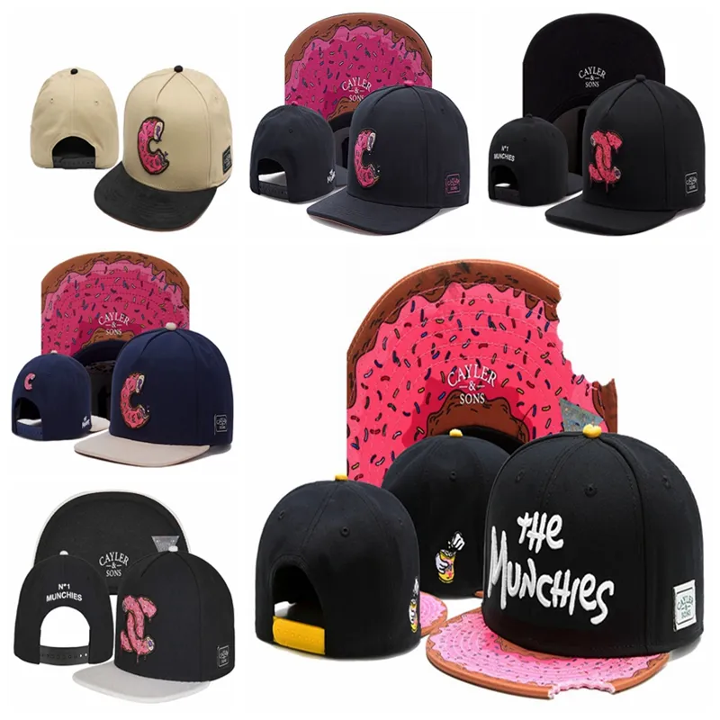 2023 Gorras Cayler Sons Snapback Baseball Baseball The Munchies Notch No1 Casquette Casquette Fashion Fashion Sport Hip Hop Hats For Women For Women